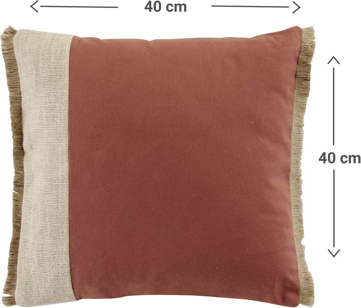 Immagine prodotto Natura Punto Set di 2 cuscini in cotone e iuta Deco (40 x 40 x 15 cm)