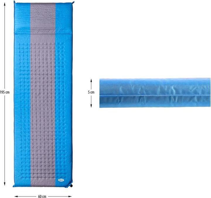 Produktbild Nils Nc4340 Blau-Grau Selbstaufblasende Matte