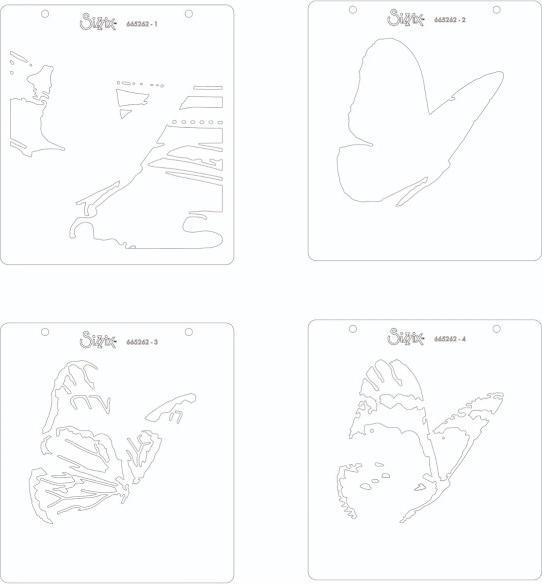 Produktbild Sizzix Layered stencil Butterfly