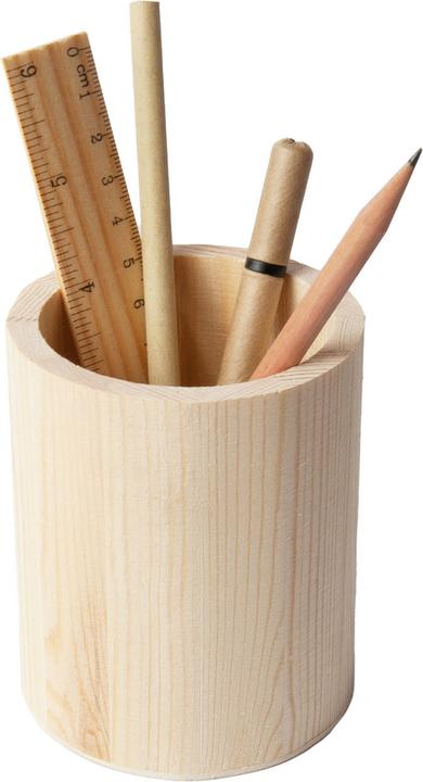 Produktbild Swiss Natura Stiftehalter aus Holz, rund, natur, 10 x 8 cm