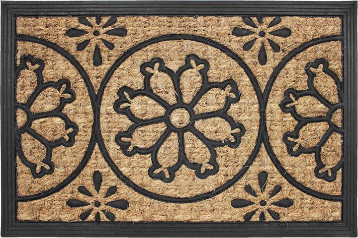 Immagine prodotto Swiss Natura Robusto zerbino in cocco, rilievo floreale, lato inferiore in PVC, 40 x 60 cm (40 x 60 cm)