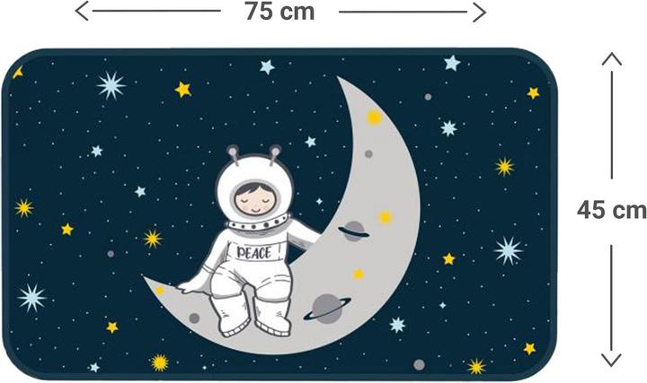 Actual product image Casativo Swiss Natura Rechteckiger Teppich aus Polyester mit Astronaut, 45 x 75 cm (45 x 75 cm)