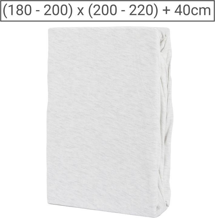 Image du produit Casativo Natura Punto Premium Jersey Melange Spannbetttuch (180 x 200 cm, 180 x 220 cm)