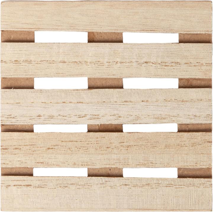 Produktbild Out of the blue Naturfarbene Holz-Untersetzer in Paletten-Form, 4 Stück, ca. 10 x 4cm