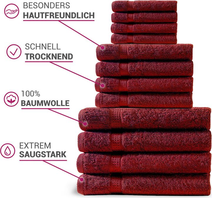 Actual product image Casativo Towel set (50 x 100 cm, 50 x 30 cm, 70 x 140 cm)