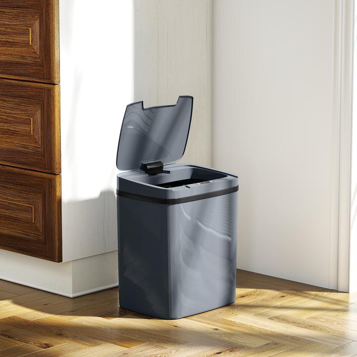 Actual product image Homcom Sensor Mülleimer Kunststoff Grau (15 l)