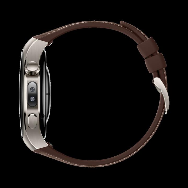 Actual product image Huawei Smart watches Watch 5 (46mm), Fluorelastomer Brown classic strap, Metal body, Rates-L29L (46 mm)