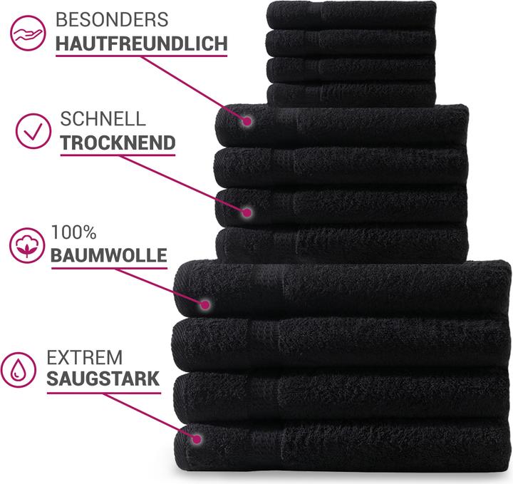 Produktbild Casativo 4er-Set Gästetücher, 30 x 50 cm, 100% luxuriöse Baumwolle (30 x 50 cm)