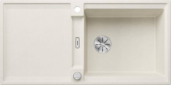 Blanco ADIRA XL 6 S | SILGRANIT soft white | Type de montage : montage par le haut | réversible | avec (Evier encastré, 100 cm, 50 cm)