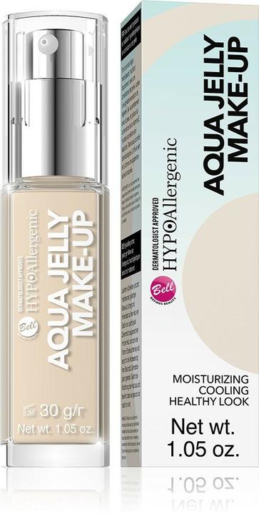 Image du produit Bell Cosmetics HypoAllergenic Aqua Jelly Make-Up hypoallergénique hydratant et matifiant Foundati (Beige sable clair)