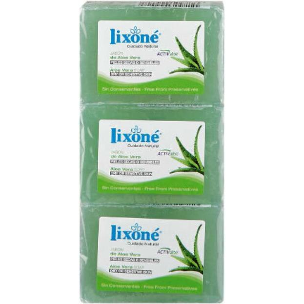 Thumbnail - Lixone, Gesichtsreinigung, ALOE VERA jabón piel seca o sensible 3 x 125 gr (Seife)