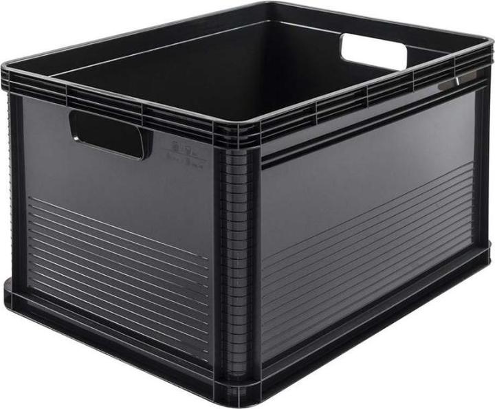 keeeper Storage box ""robert"", 64 litres, graphite Load capacity: 60 kg, transport box, food-safe, sawed (60 x 40 x 32 cm, 64 l)