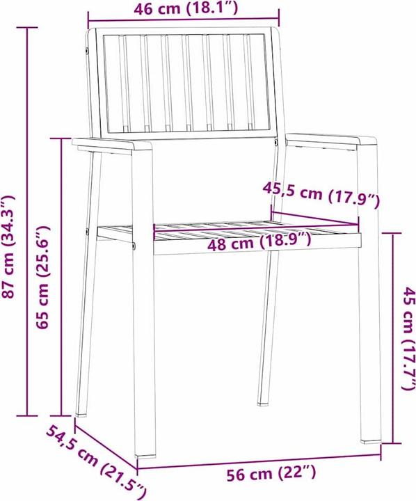 Produktbild vidaXL Gartenstuhl
