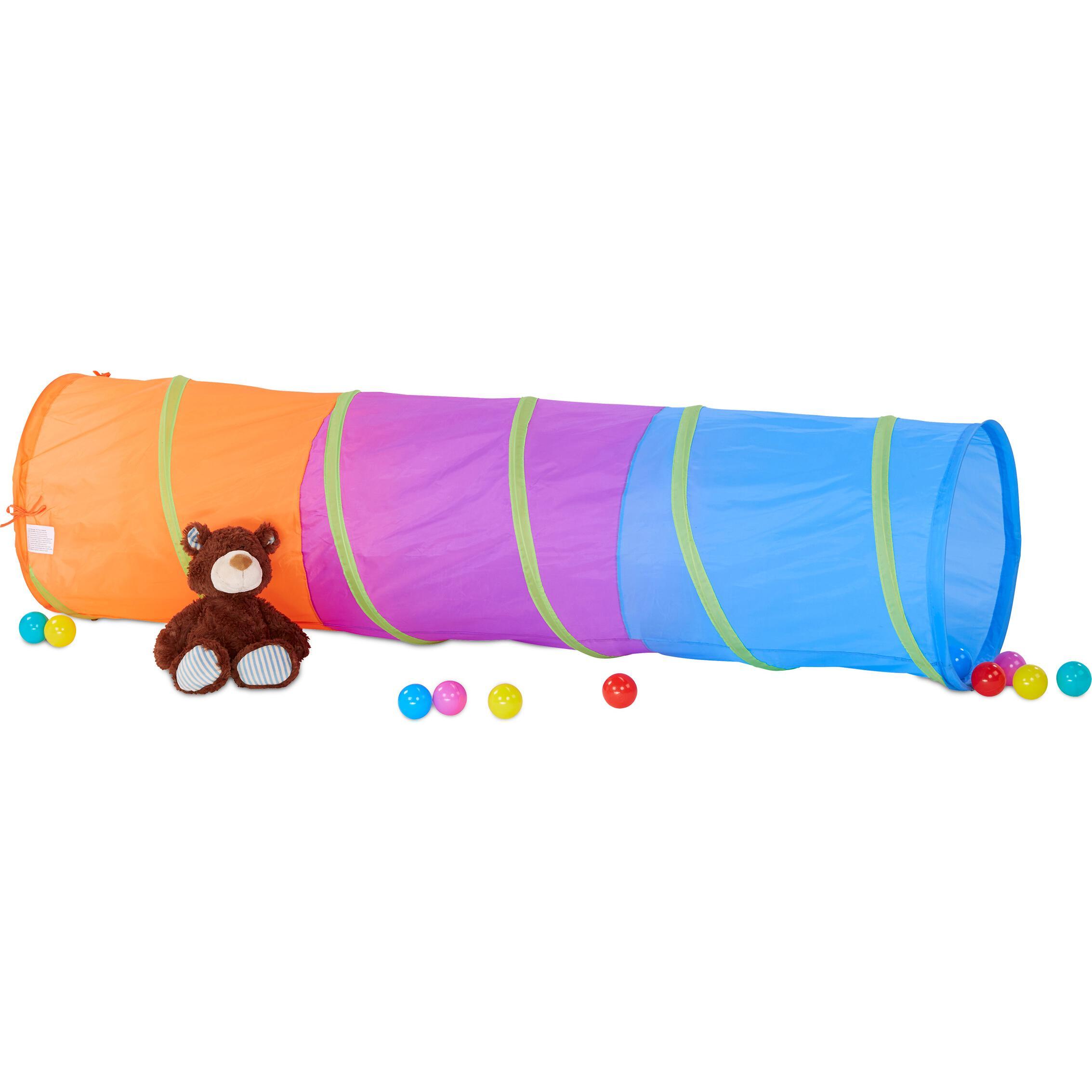 Relaxdays Farbenfroher Spieltunnel