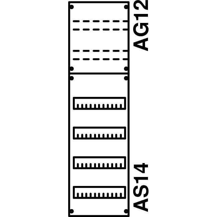 Thumbnail - Striebel & John, Verteilerschrank Zubehör, STR 1V2KA Verteilerfeld H=950mm 1 Feld