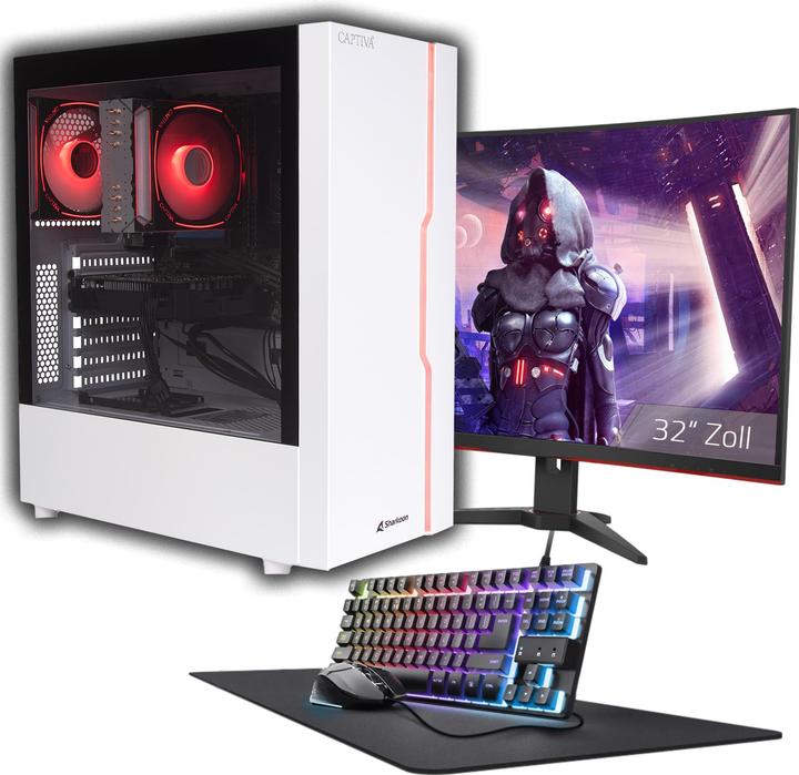 Actual product image Captiva PC Advanced Gaming R93-553 TFT Bundle (Ryzen 7 5700X/RTX5060 8GB GDDR7/SSD 1TB/16GB/WLAN/w/o OS) (1000 GB, 16 GB, AMD Ryzen 7 5700X, GeForce RTX 5060)