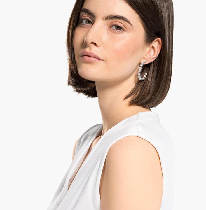 Productafbeelding Swarovski Tennis Deluxe Gemengde Hoepel Oorbellen (Swarovski metaal)