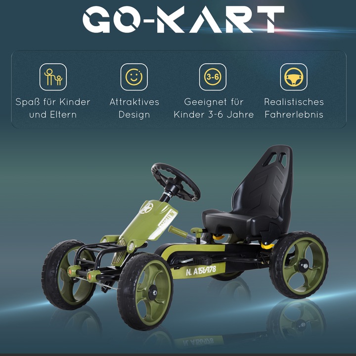 Actual product image Homcom Go-kart 35kg 3-8