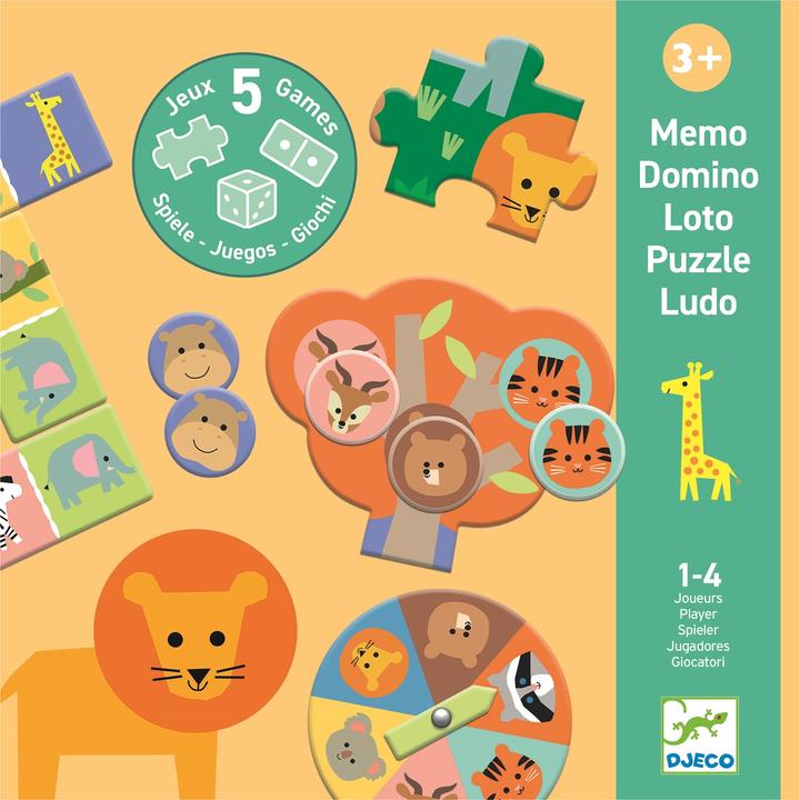 Actual product image Djeco Tiere der Savanne (5 Spiele) (mult)