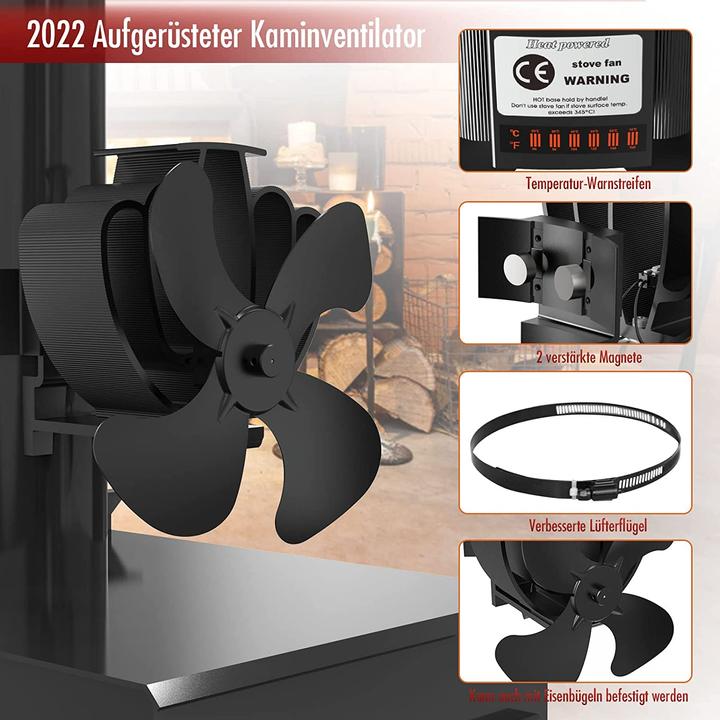 Actual product image Vazillio Magnetic Chimney Fan 4 Blades (Ø 15 cm)