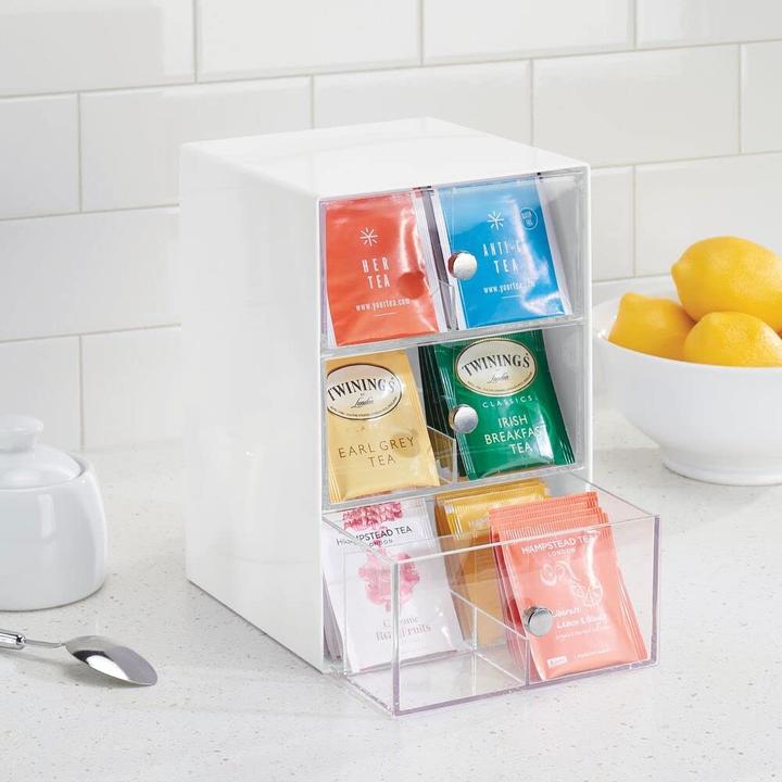Produktbild MDesign Kuechen Organizer mit 3 Schubladen in Weiss