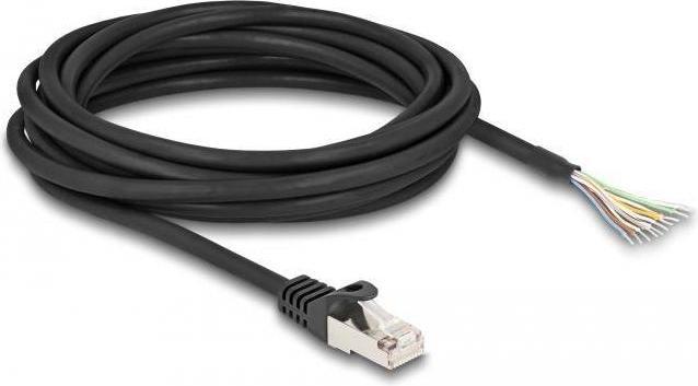 Actual product image Delock Cable RJ50 plug to open cable ends S/FTP 5 m black (S/FTP, 5 m)