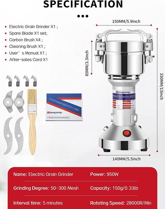 Actual product image Moongiantgo Grain mill