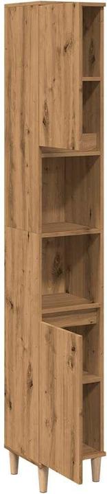 Actual product image VidaXL Badschrank Hochschrank Badezimmerschrank Badmöbel Schrank Artisan-Eiche (30 x 30 x 190 cm)