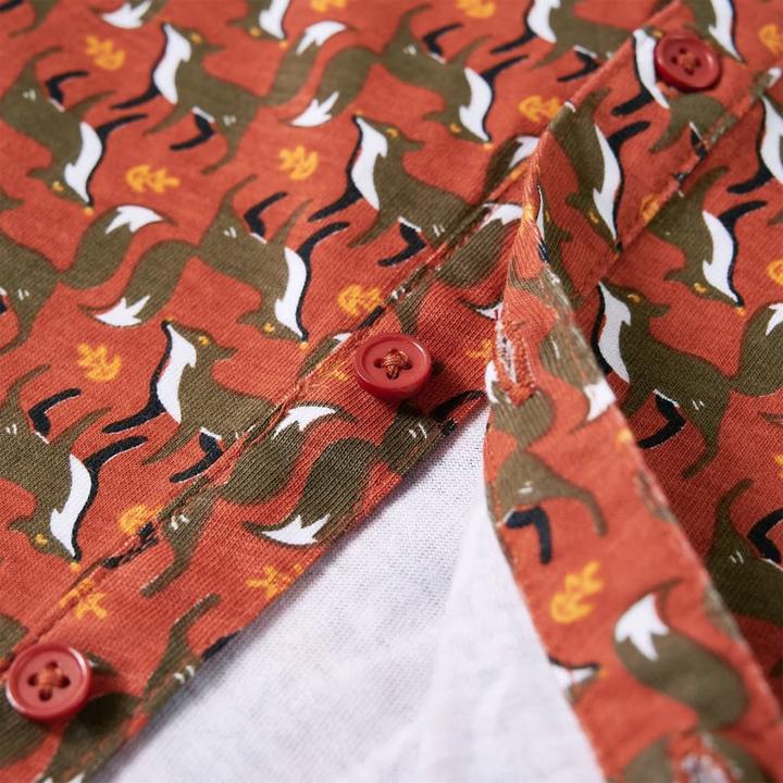 Immagine prodotto vidaXL Camicia da bambino marrone ruggine 92,Materiale: 100 % cotone,Colore (92)