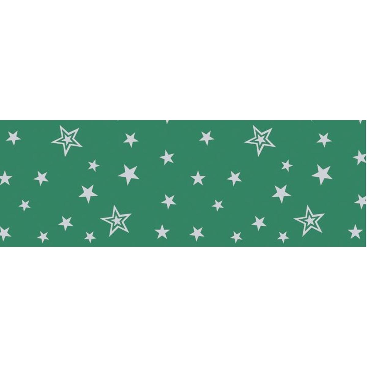 Ursus, Bastelpapier, Transparentpapier 115g/qm A4 VE=25 Blatt Silver Stars grün (115 g/m², 25 x)