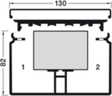 Produktbild Hager Installationskanal FB, 80 x 130 x 2.000 mm, lichtgrau (200 cm)