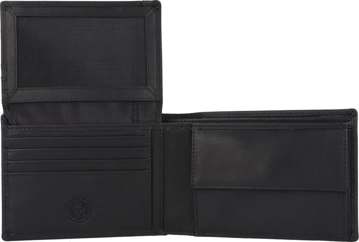 Actual product image Greenburry Pure Black wallet RFID protection leather 12.5 cm