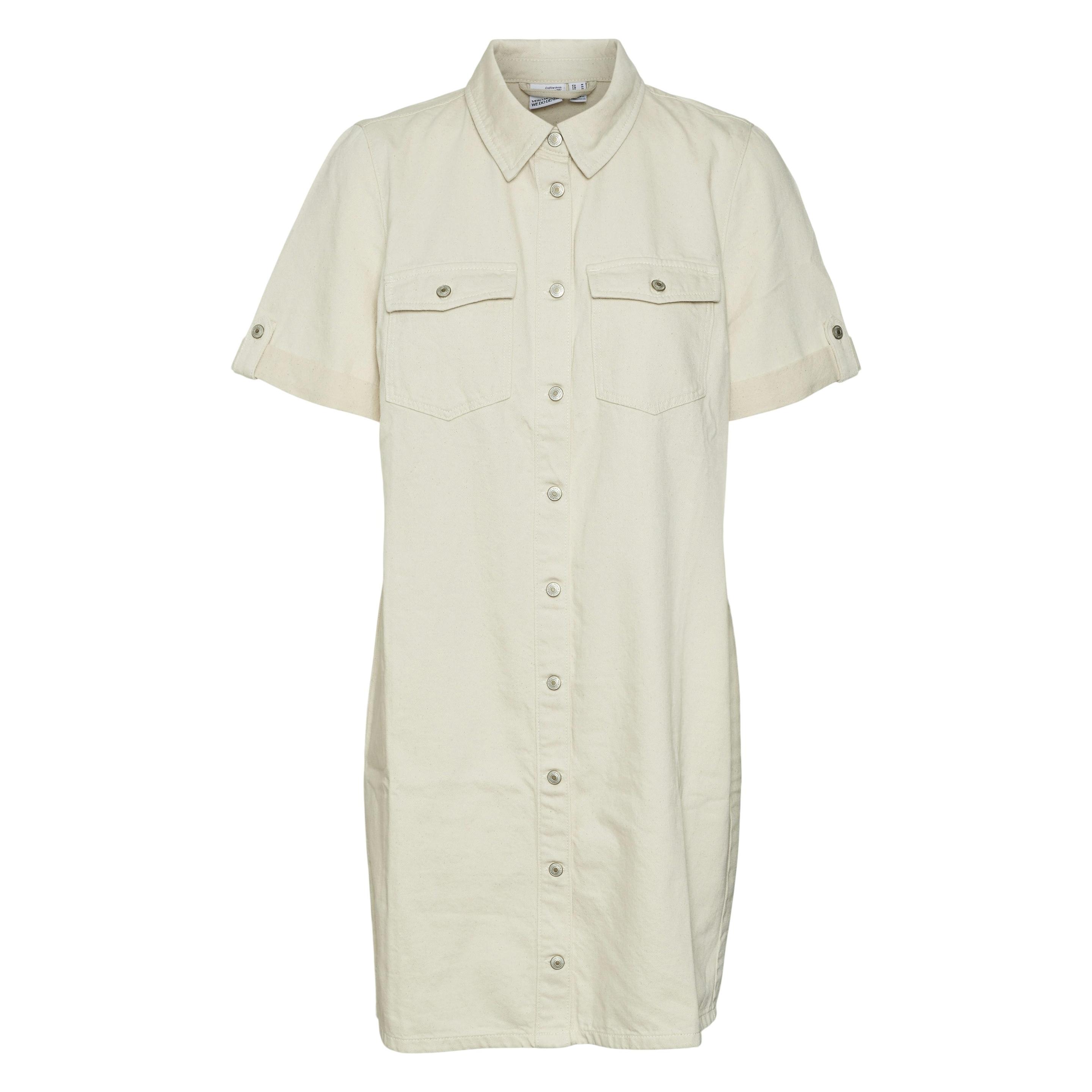 Vero Moda, Damen, Kleider, Vmjennie Kurzes Kleid Jeanskleid, Rosa, (S)