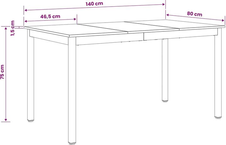 Produktbild vidaXL Esstisch (140 x 140 x 75 cm)