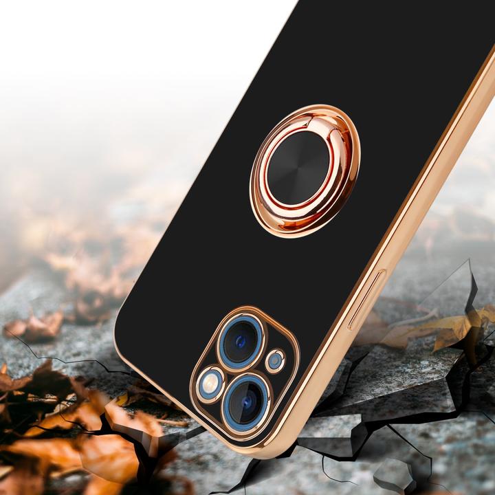 Actual product image Cadorabo Case for Apple iPhone 13 MINI in TPU with camera protection and ring LM089 Style (Apple iPhone 13 mini)