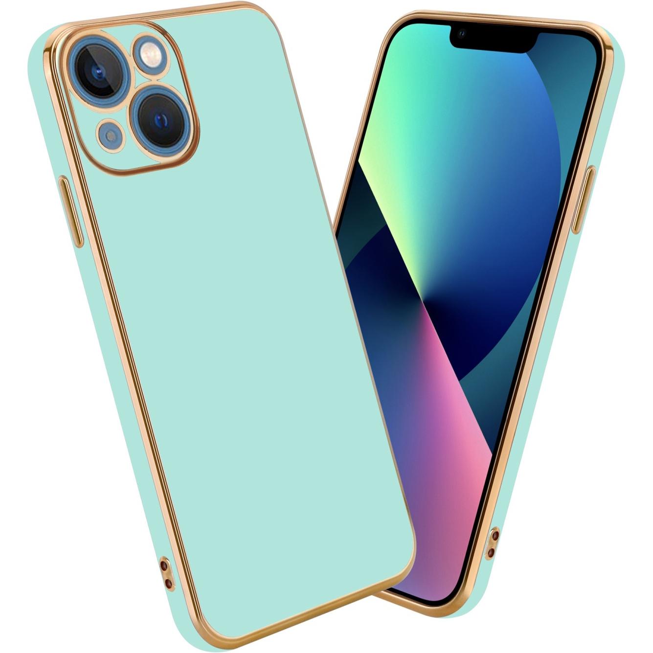 Cadorabo Hülle für Apple iPhone 14 im TPU mit Kameraschutz LM130 Style (Apple iPhone 14), Smartphone Hülle, Grün