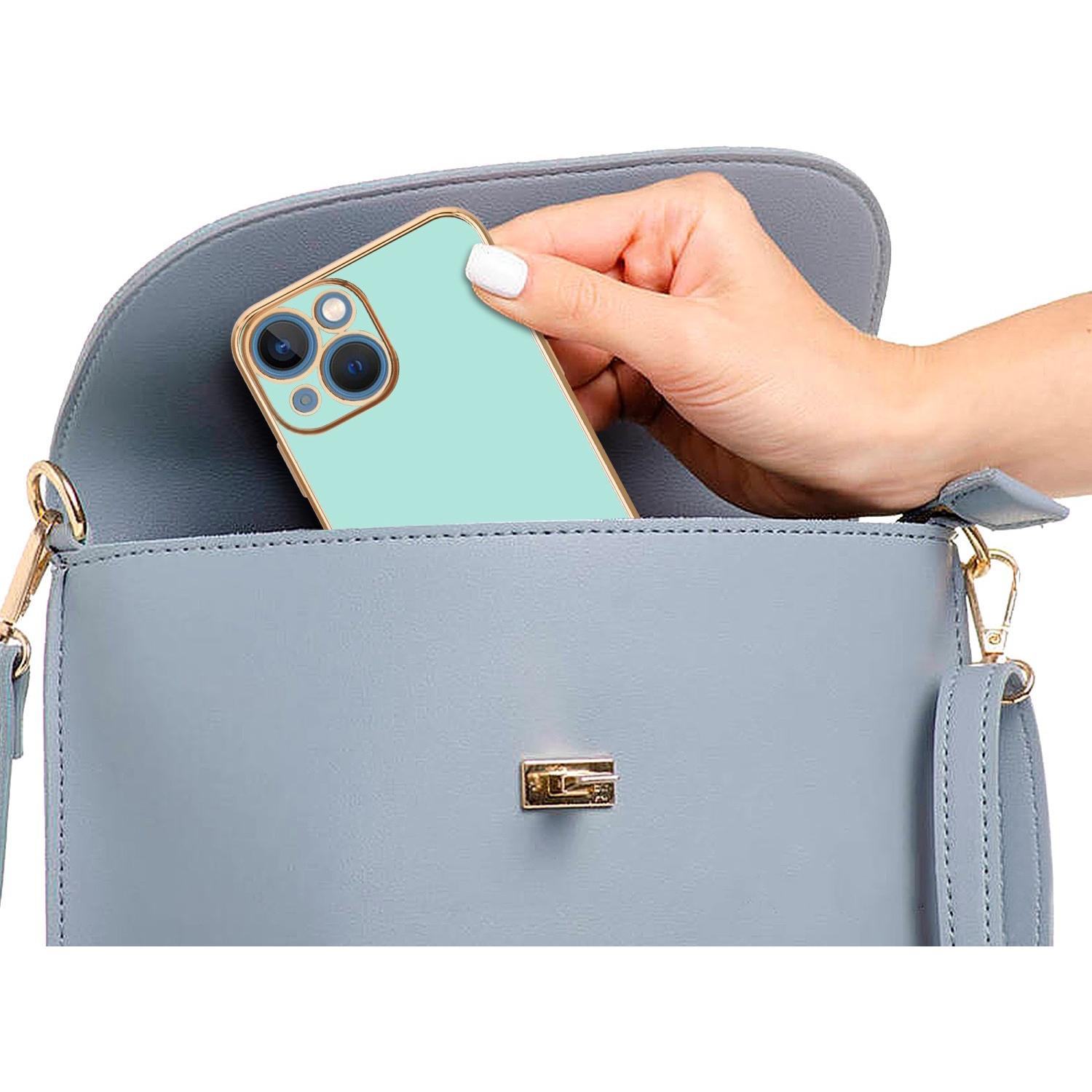 Thumbnail - Cadorabo Hülle für Apple iPhone 14 im TPU mit Kameraschutz LM130 Style (Apple iPhone 14), Smartphone Hülle, Grün