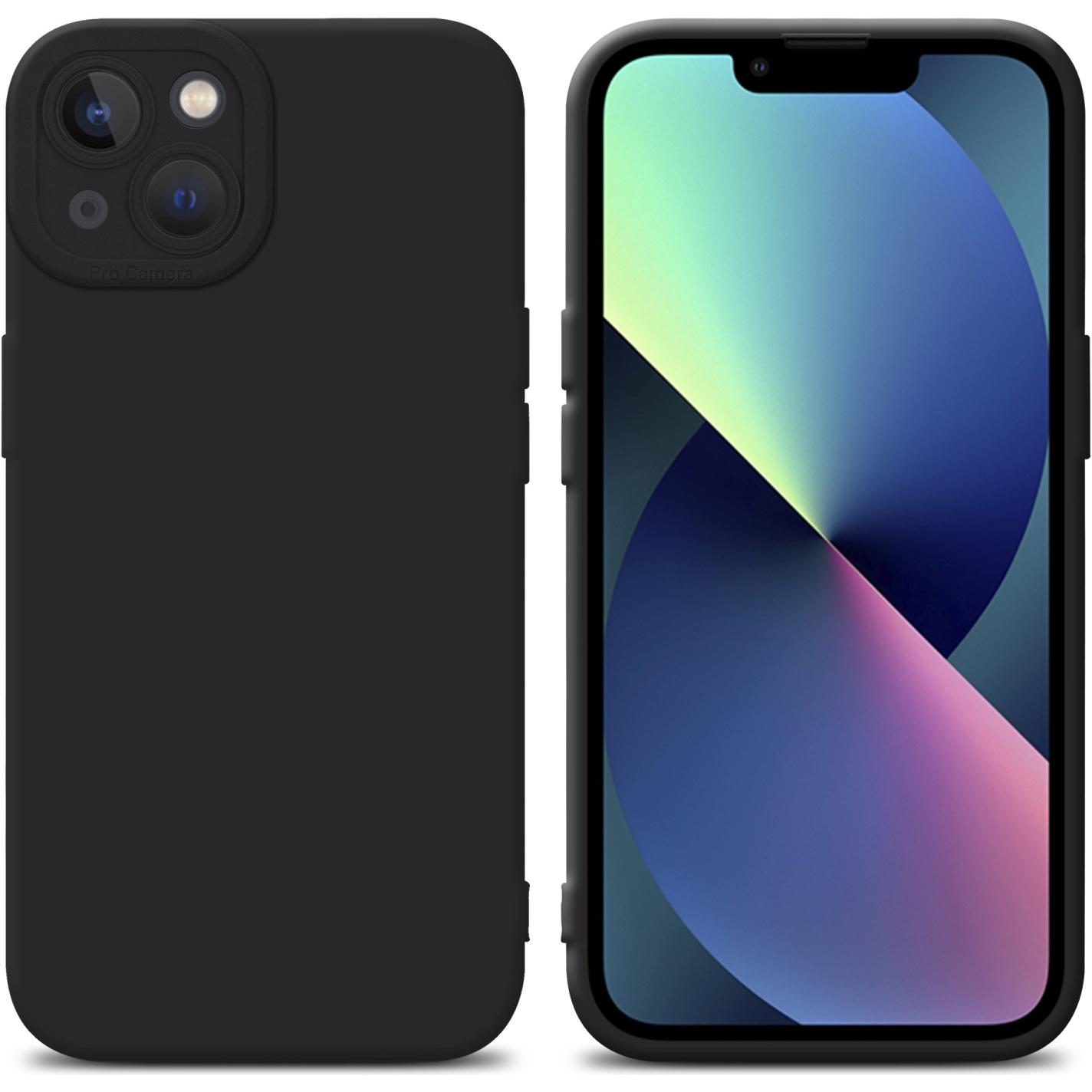 Cadorabo Hülle für Apple iPhone 14 PLUS im TPU Fluid LM162 Style (Apple iPhone 14 Plus), Smartphone Hülle, Schwarz