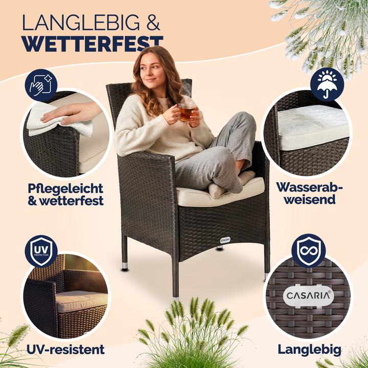Produktbild Casaria Polyrattan Gartenstühle