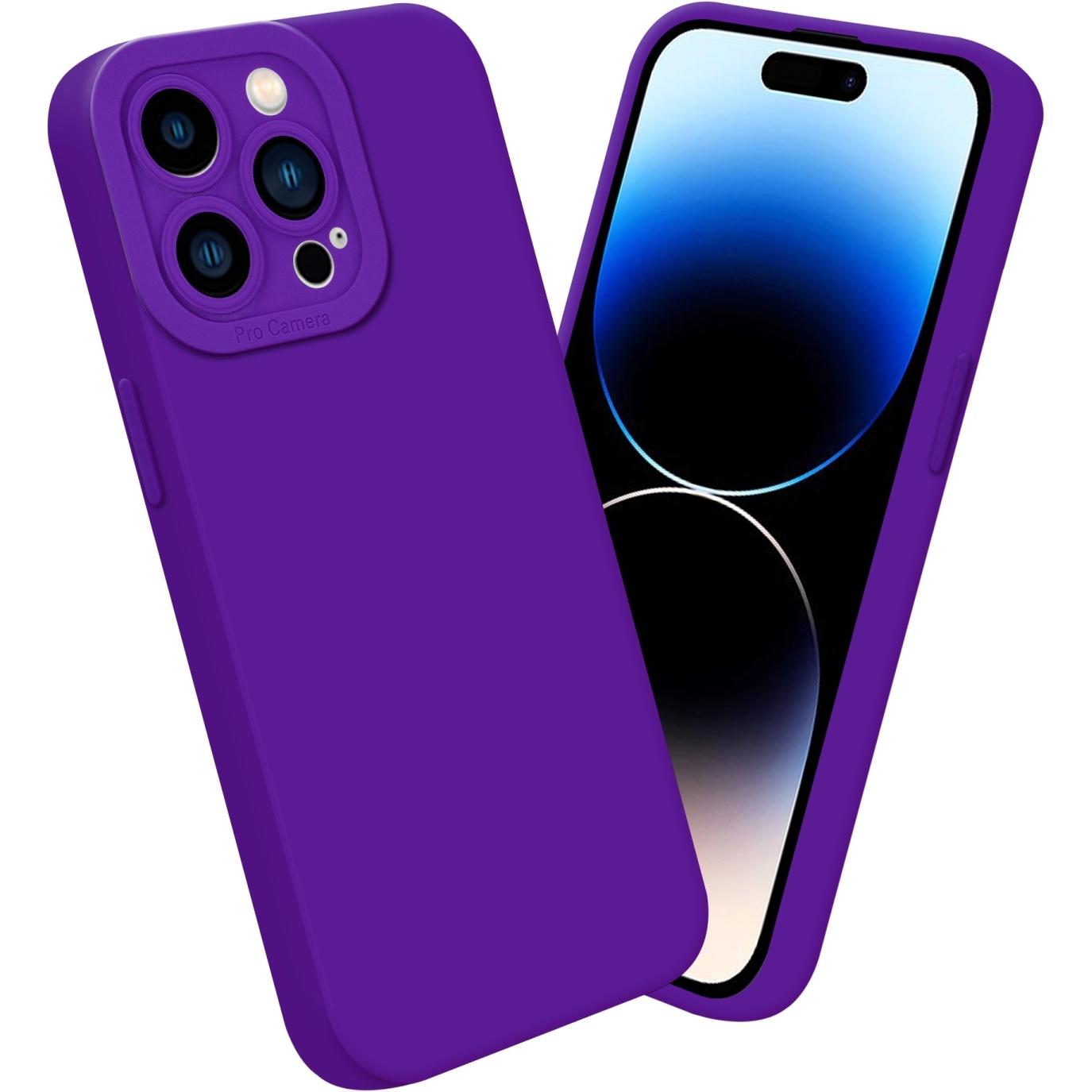 Thumbnail - Cadorabo Hülle für Apple iPhone 14 PRO MAX im TPU Fluid LM162 Style (Apple iPhone 14 Pro Max), Smartphone Hülle, Violett