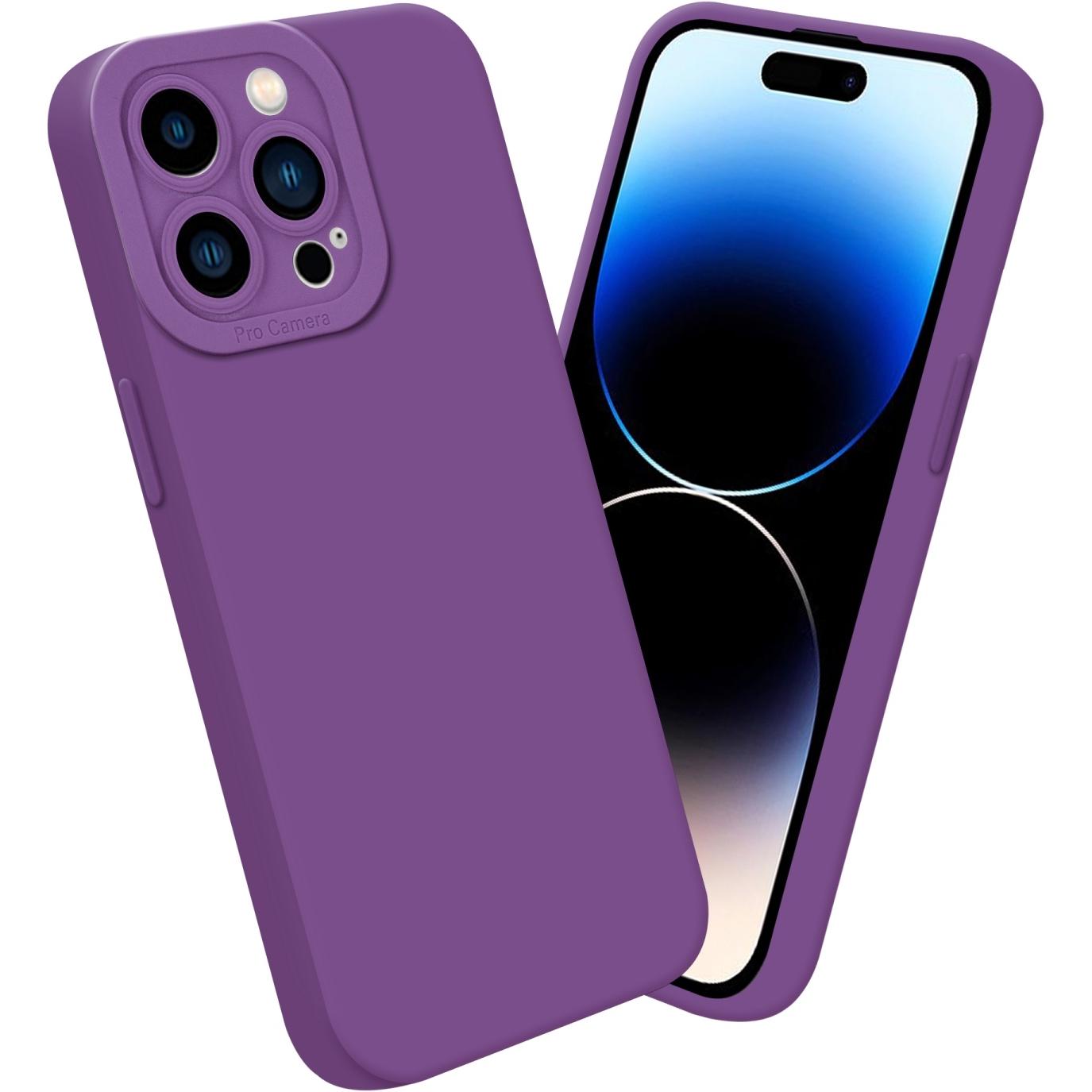 Thumbnail - Cadorabo Hülle für Apple iPhone 14 PRO MAX im TPU Fluid LM162 Style (Apple iPhone 14 Pro Max), Smartphone Hülle, Violett