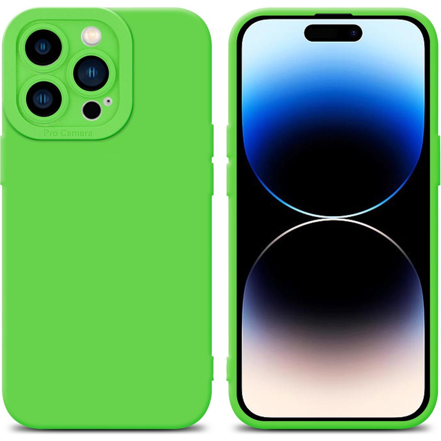 Cadorabo Hülle für Apple iPhone 14 PRO MAX im TPU Fluid LM162 Style (Apple iPhone 14 Pro Max), Smartphone Hülle, Grün