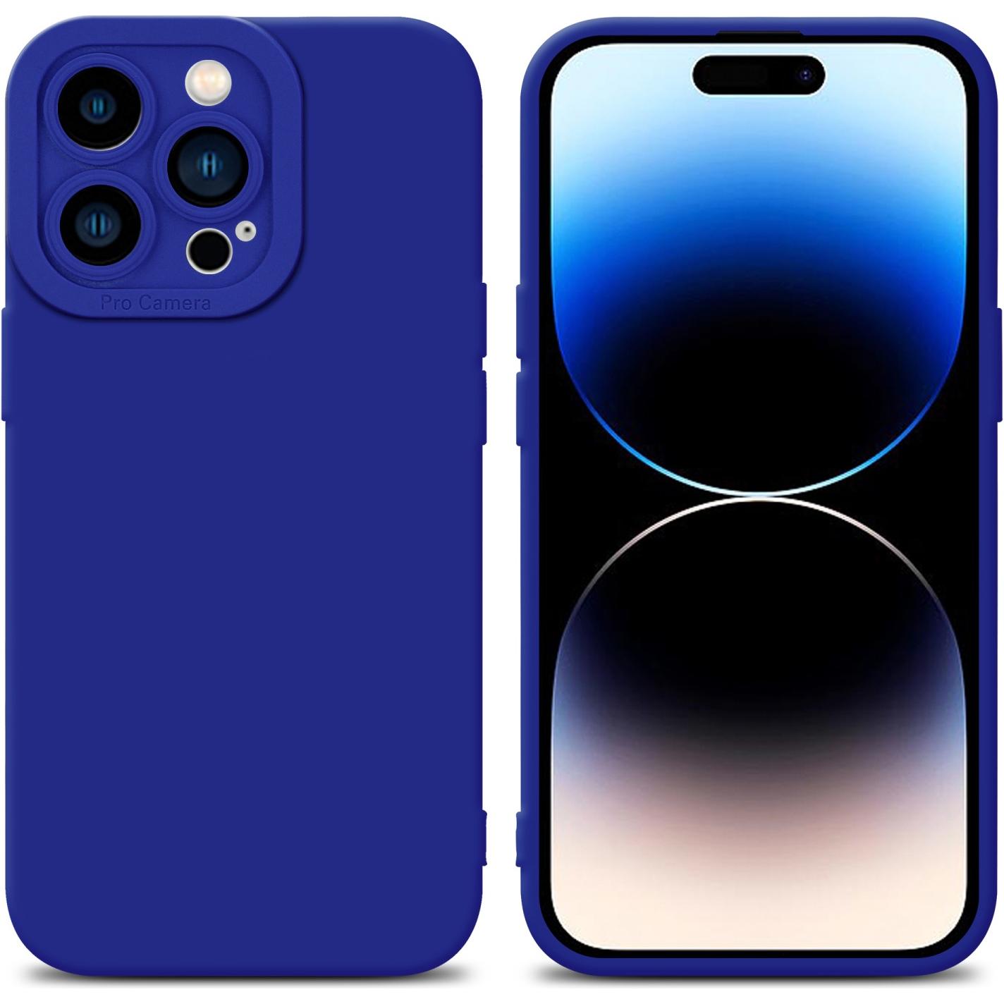 Cadorabo Hülle für Apple iPhone 14 PRO MAX im TPU Fluid LM162 Style (Apple iPhone 14 Pro Max), Smartphone Hülle, Blau