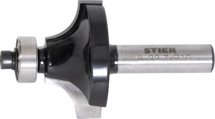 Produktbild Stier Abrundfräser mit Kugellager HM (HW) Ø 32,7 mm, Radius 10 mm, Schaft- Ø 8 mm