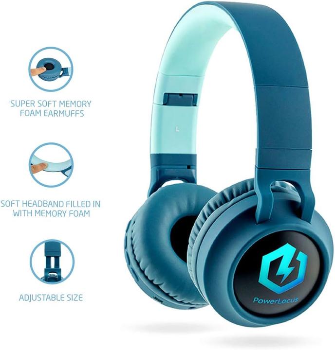 Actual product image PowerLocus Wireless Headphones Buddy Kids (blue)