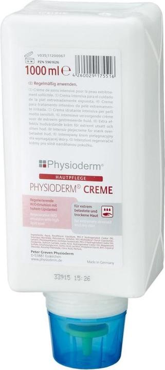 Actual product image PGP Physioderm skin care cream intensively moisturising 1000 ml folding bottle (Body cream, 1000 ml)