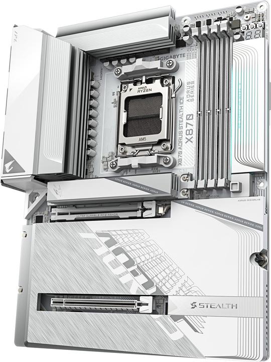 Produktbild Gigabyte X870 AORUS Stealth ICE (AM5, AMD X870, ATX)