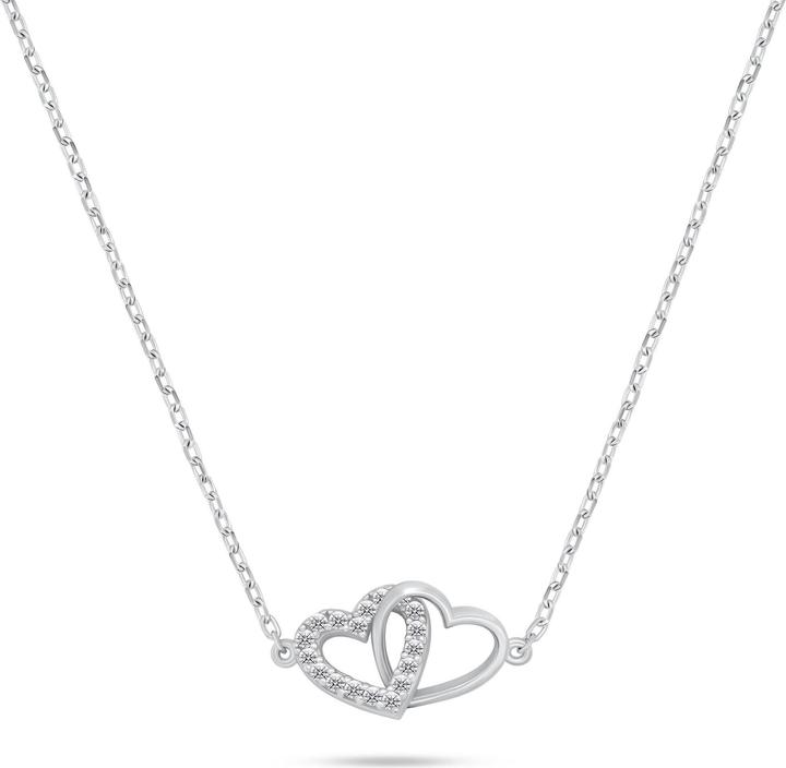 Image du produit Brilio Silver - Silver necklace Interconnected hearts NCL204W (Argent)