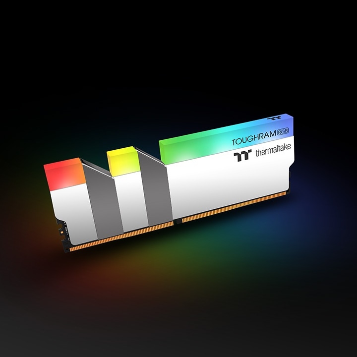 Produktbild Thermaltake TOUGHRAM RGB WHITE 16GB (2X8GB) 3200 C16 MEMORY (2 x 8GB, 3200 MHz, DDR4-RAM, DIMM)