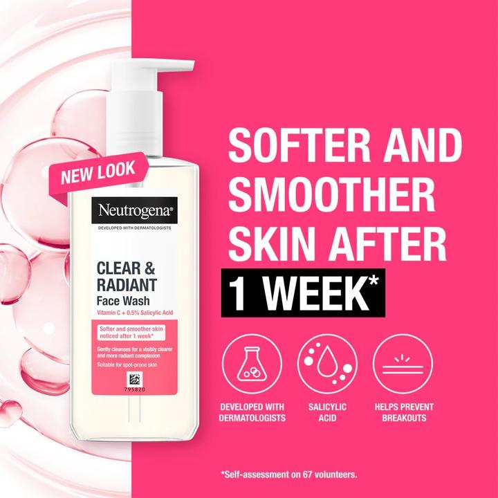 Actual product image Neutrogena Clear & Radiant Face Wash (Cleansing gel, 200 ml)